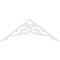Ekena Millwork Pitch Bordeaux Architectural Grade PVC Gable Pediment, 72"W x 27"H x 1"P (9/12) GPP072X027X100BOR - alternate 5